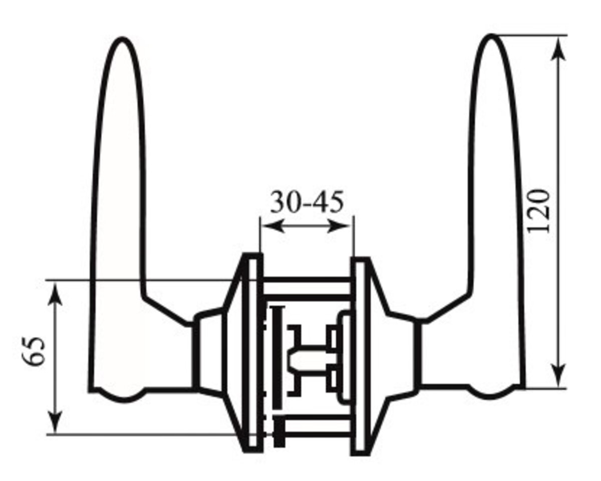 Ручка замок RDA 891 ант. латунь