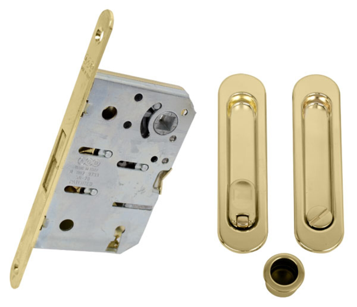 AGB Art. B029235003 KIT C Ручка на розсувнi двері + механізм вж латунь (B019055010)