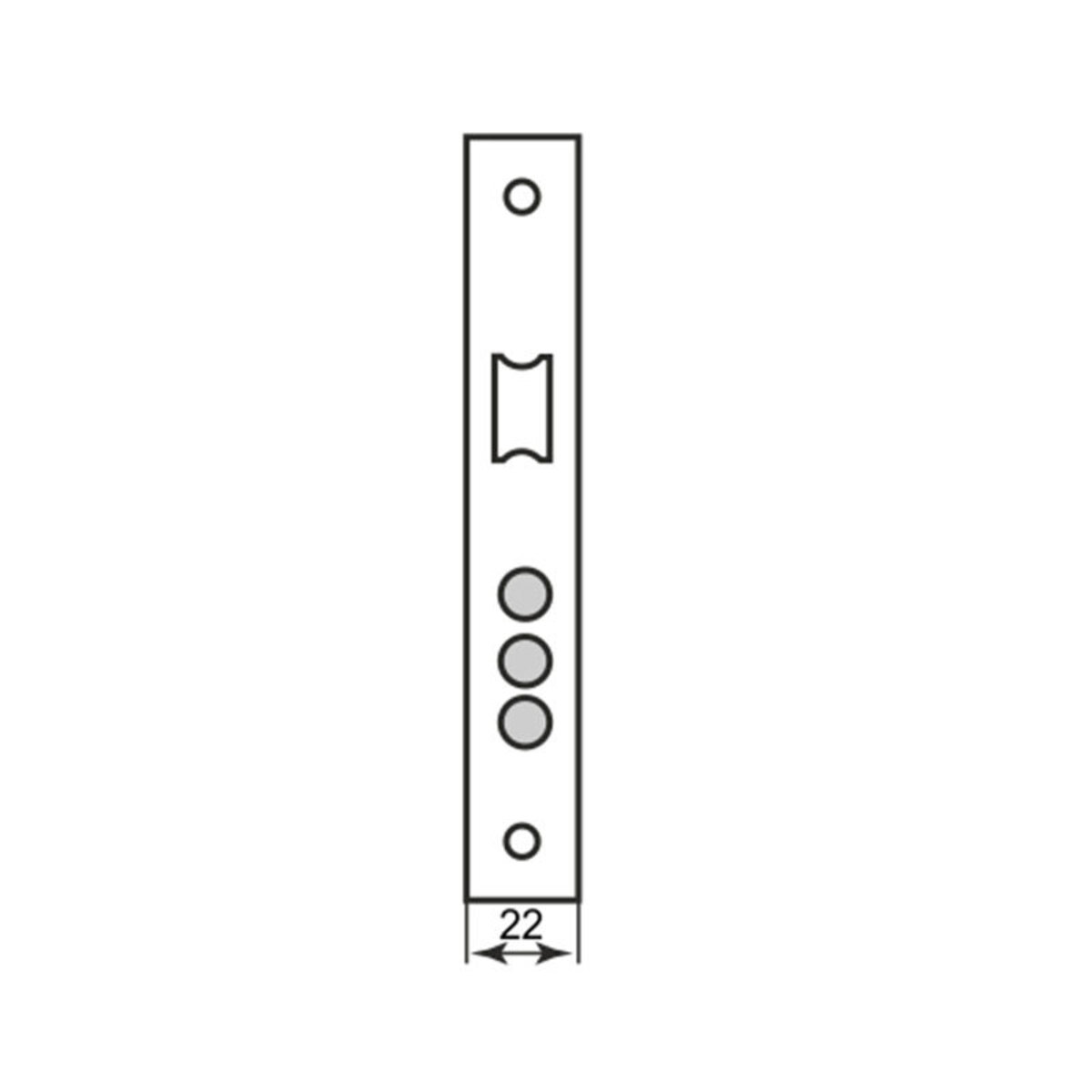 Планка у відповідь до замку Protect 945-3RB CP 3-риг хром