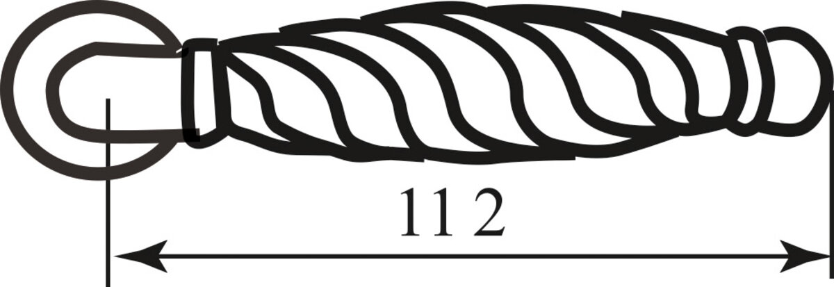 Ручка дверна IBFM 435/TX чорний лак R ф/з