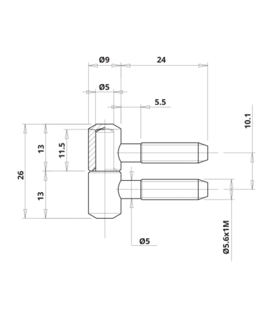 завіса Otlav CF530090N002-CG530090N002 нікельов.