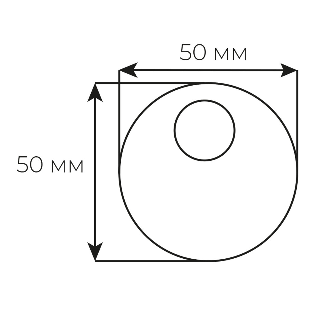 Securemme 4150XF5 Декоративний ковпачок під циліндричну броненакладку 50x15.5mm чорний