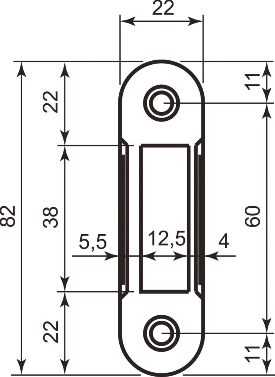 AGB Art. B014029612 відповідна планка Polaris Easy-Fix 1,2мм ант латунь